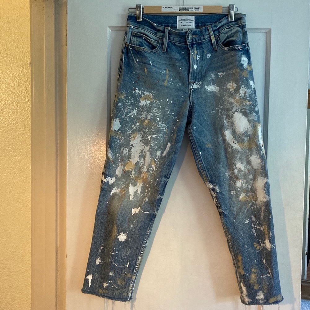 blame frame painted // splatter unisex jeans